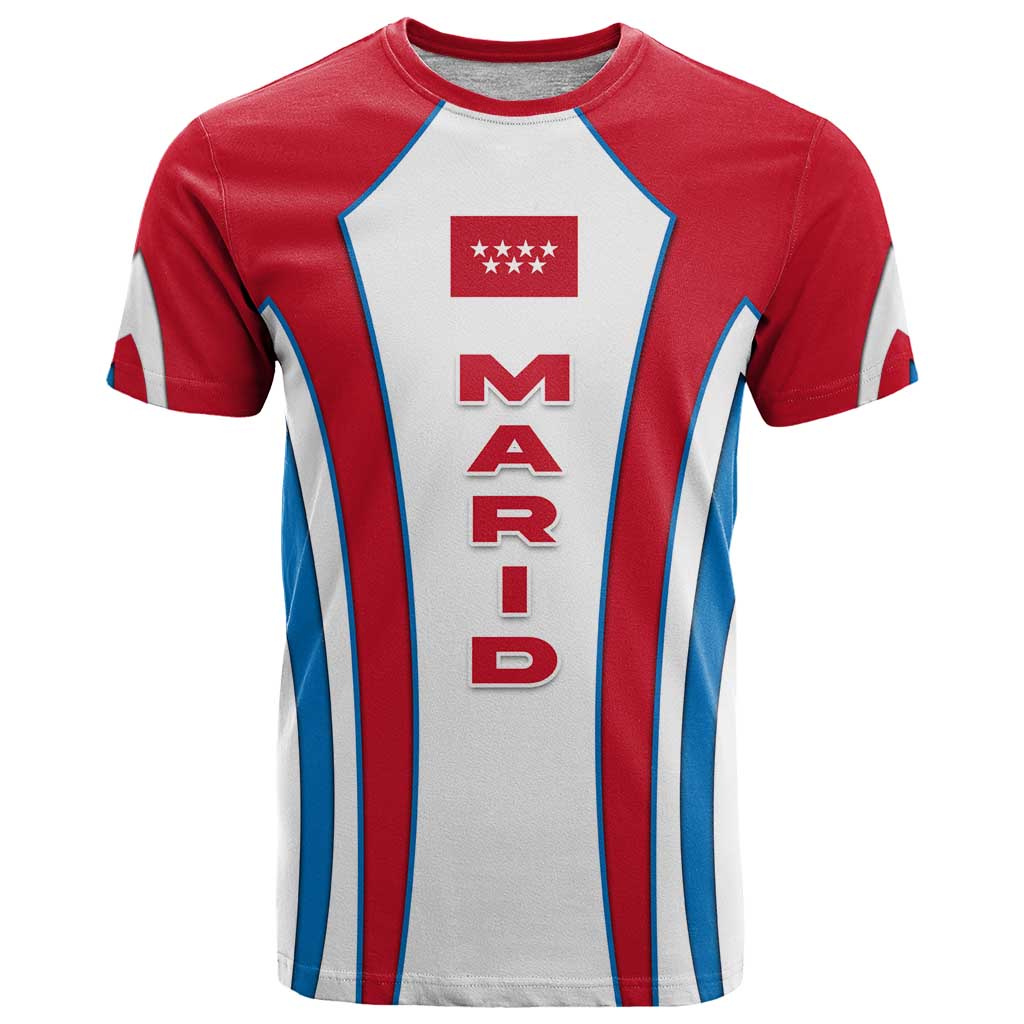Madrid Flag T-Shirt Autonomous Community of Spain Graphic Tee