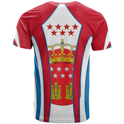 Madrid Flag T-Shirt Autonomous Community of Spain Graphic Tee