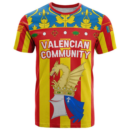 Valencian Community Flag T-Shirt Autonomous Community of Spain Graphic Tee