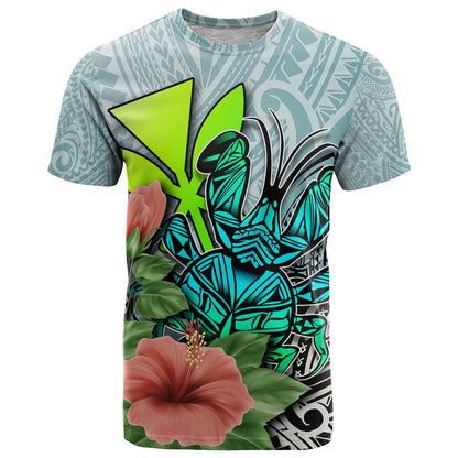 Polynesian Hawaii T-Shirt Kanaka with Crab Tribal tattoo Graphic Tee