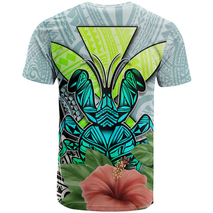 Polynesian Hawaii T-Shirt Kanaka with Crab Tribal tattoo Graphic Tee