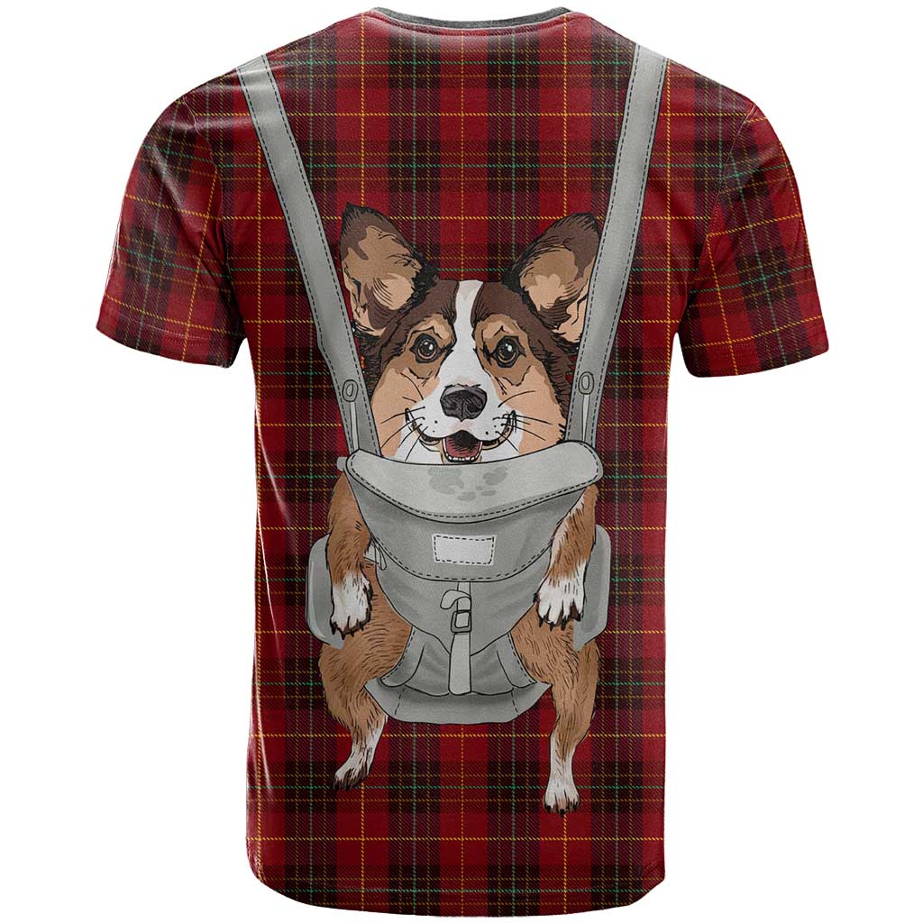 Front Carrier Dog Pembroke Welsh Corgi Christmas T-Shirt Xmas Holiday Patterns Graphic Tee