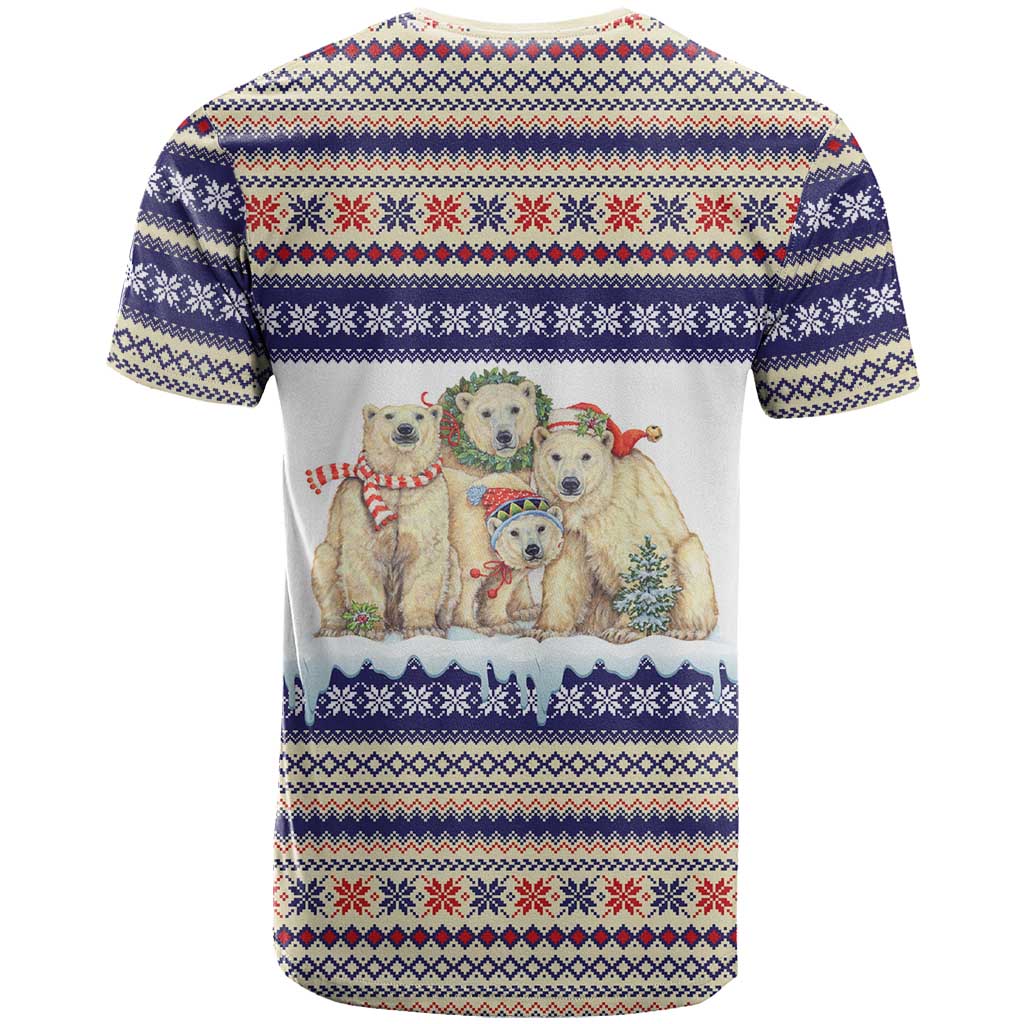 Polar Bears Christma Christmas T-Shirt Xmas Holiday Patterns Graphic Tee