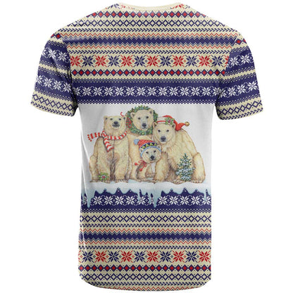 Polar Bears Christma Christmas T-Shirt Xmas Holiday Patterns Graphic Tee