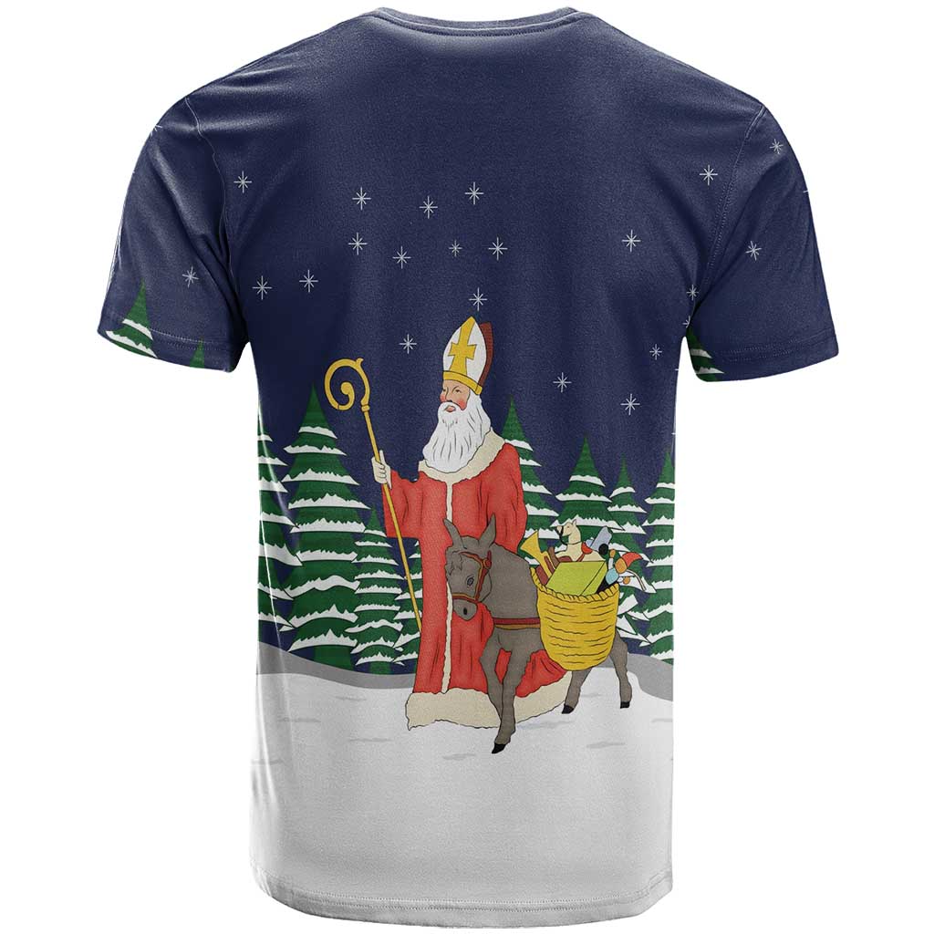 Saint Nicholas Christmas T-Shirt Xmas Holiday Patterns Graphic Tee