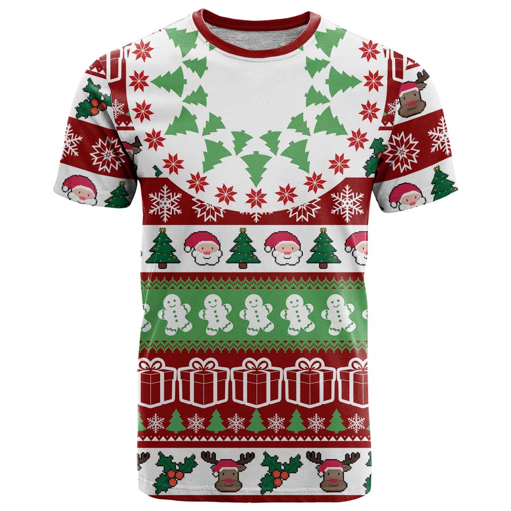 Snowman Tree Christmas T-Shirt Xmas Holiday Patterns Graphic Tee