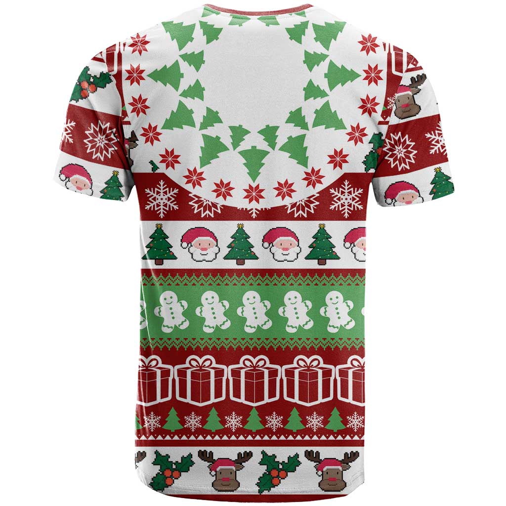 Snowman Tree Christmas T-Shirt Xmas Holiday Patterns Graphic Tee