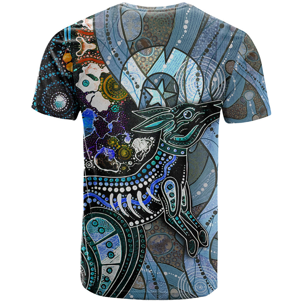 Kangaroo Aboriginal Pattern Dot Art T-Shirt Graphic Tee