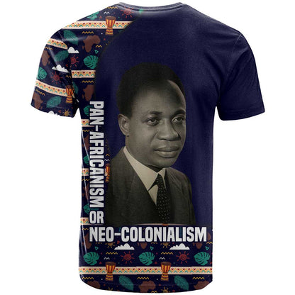 Kwame Nkrumah T-Shirt Ghana Pan-African Print Design Portrait and Anti-Colonial Legacy Tribute Graphic Tee