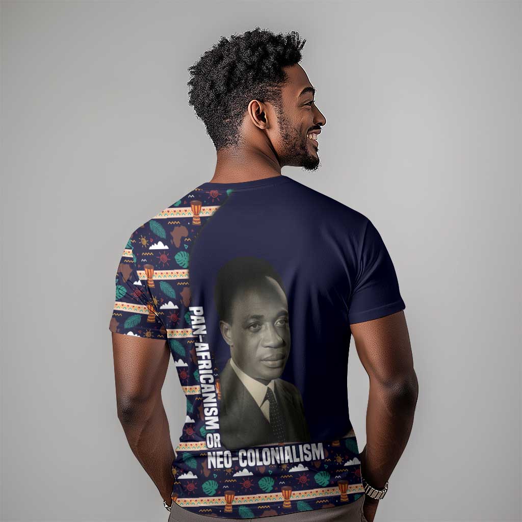 Kwame Nkrumah T-Shirt Ghana Pan-African Print Design Portrait and Anti-Colonial Legacy Tribute Graphic Tee