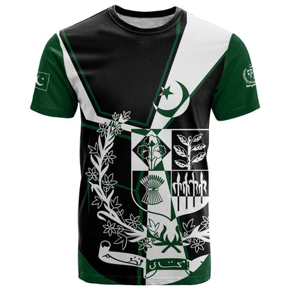 Pakistan Emblem T-Shirt Eagle-Shaped Design with National Symbol Graphic Tee