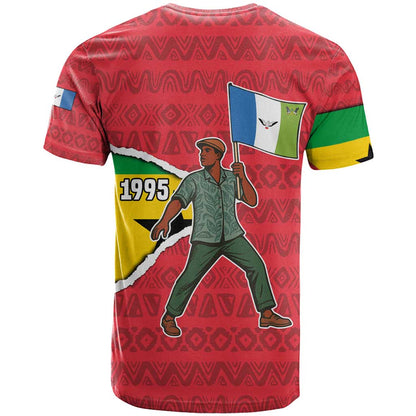 Autonomous Region of Principe Independence T-Shirt with 1995 Flag Design and Cultural Pattern Graphic Tee