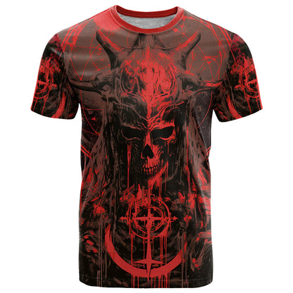 Demon Skull T-Shirt Welcome to Hell Graphic Tee