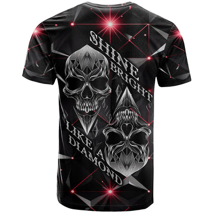 Diamond Skull T-Shirt Shine Bright Like Diamond Graphic Tee