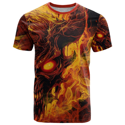 Fire Skull T-Shirt You inspire my Inner serial Killed Graphic Tee