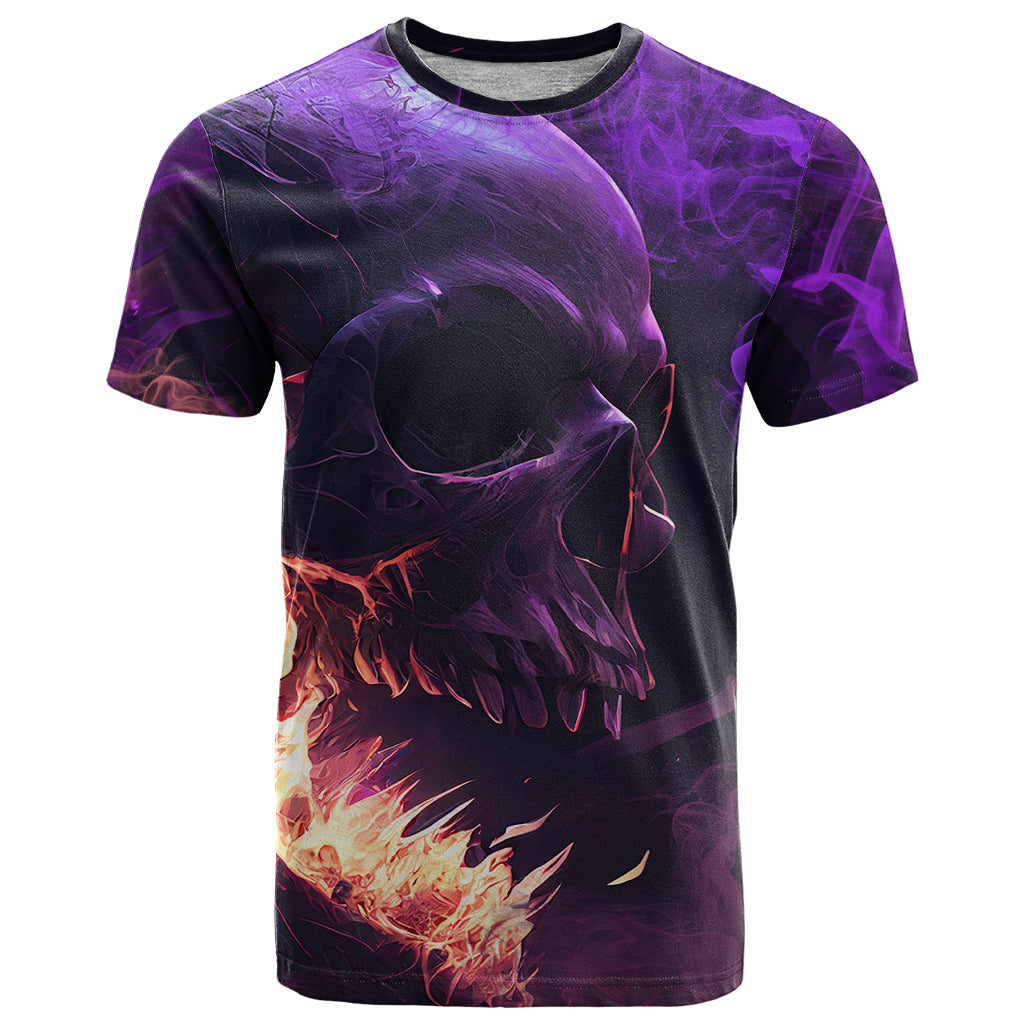 Fire Skull T-Shirt The Only Thing That Can Stop Me Is Me Graphic Tee