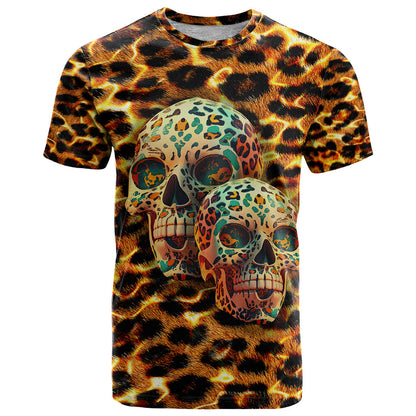 Leopard Skull T-Shirt Dead Inside Graphic Tee