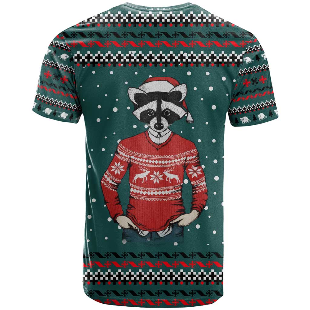 A Trashy Christmas T-Shirt Xmas Holiday Patterns Graphic Tee