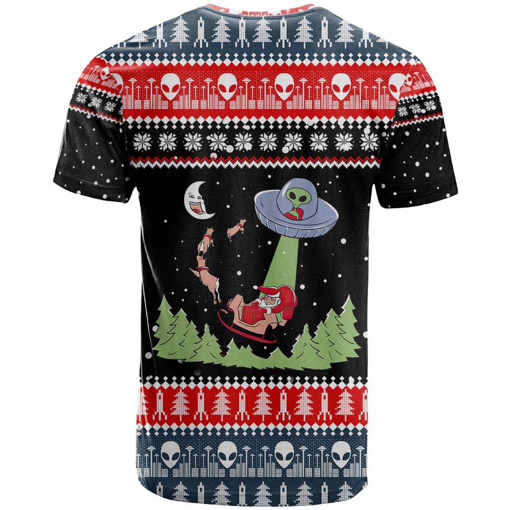Alien Christmas T-Shirt Xmas Holiday Patterns Graphic Tee