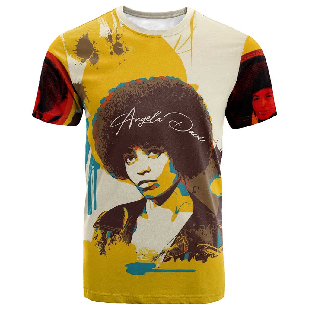 Angela Davis T-Shirt Bold Pop Art Style Freedom Is a Constant Struggle Quote Civil Rights Activist Graphic Tee