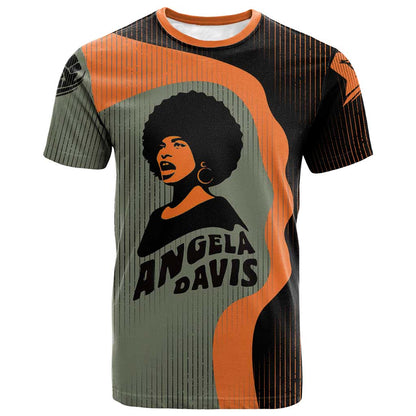 Angela Davis T-Shirt Retro Graphic Design I Am Changing the Things I Cannot Accept Quote Civil Rights Empowerment Tribute Graphic Tee