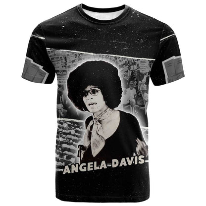 Angela Davis T-Shirt Protest Design Liberating Minds and Society Quote Civil Rights Movement Graphic Tee