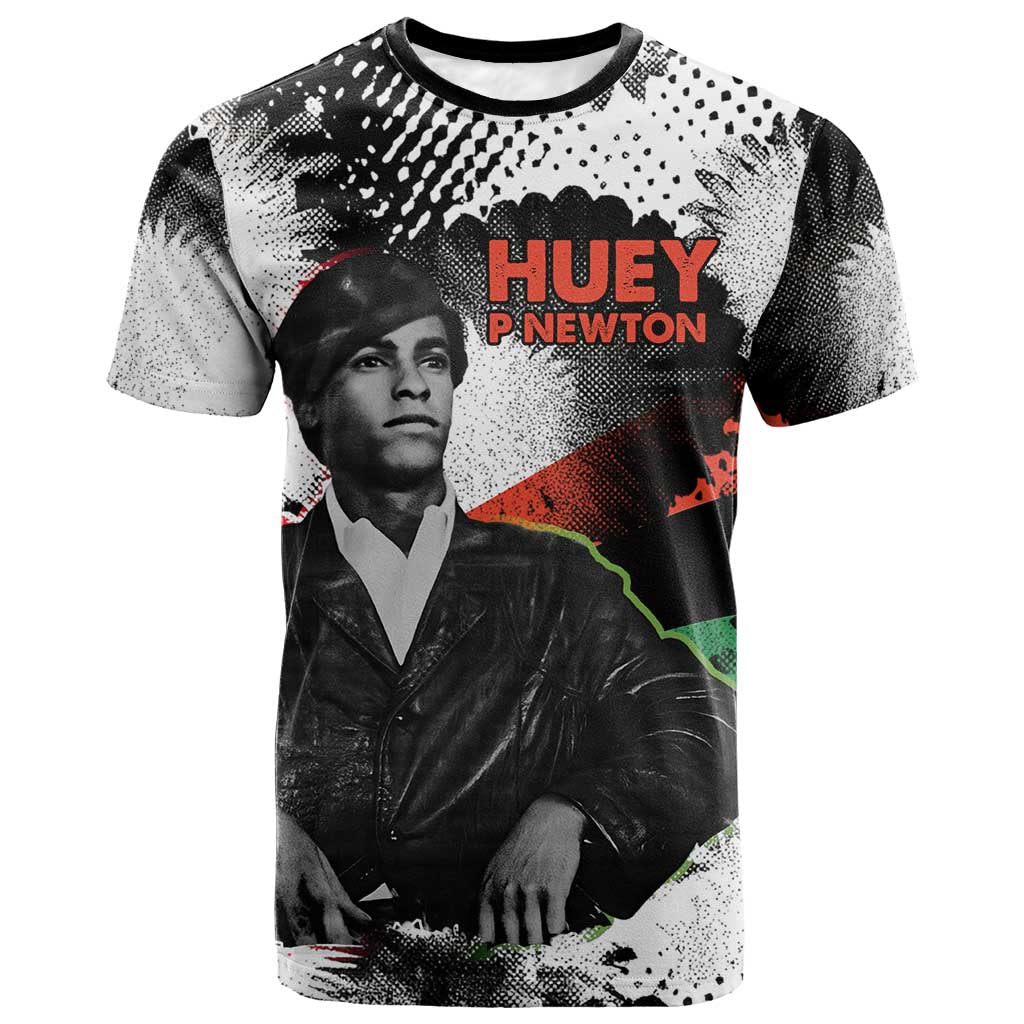 Huey P. Newton T-Shirt Revolutionary Portrait - Panther Graphic Surrender to the Revolution Quote Graphic Tee