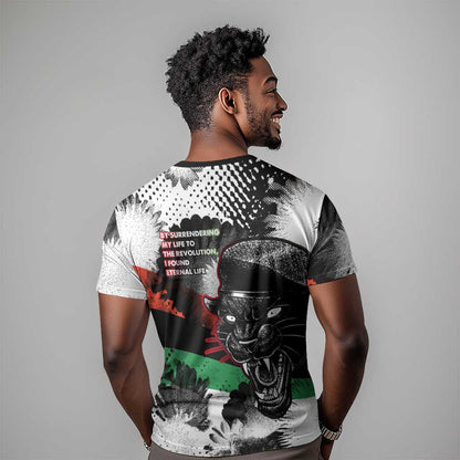 Huey P. Newton T-Shirt Revolutionary Portrait - Panther Graphic Surrender to the Revolution Quote Graphic Tee