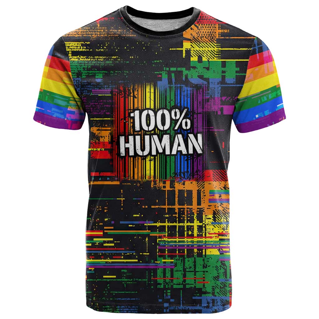 100% Human T-Shirt Born to Be Authentic Graphic Tee