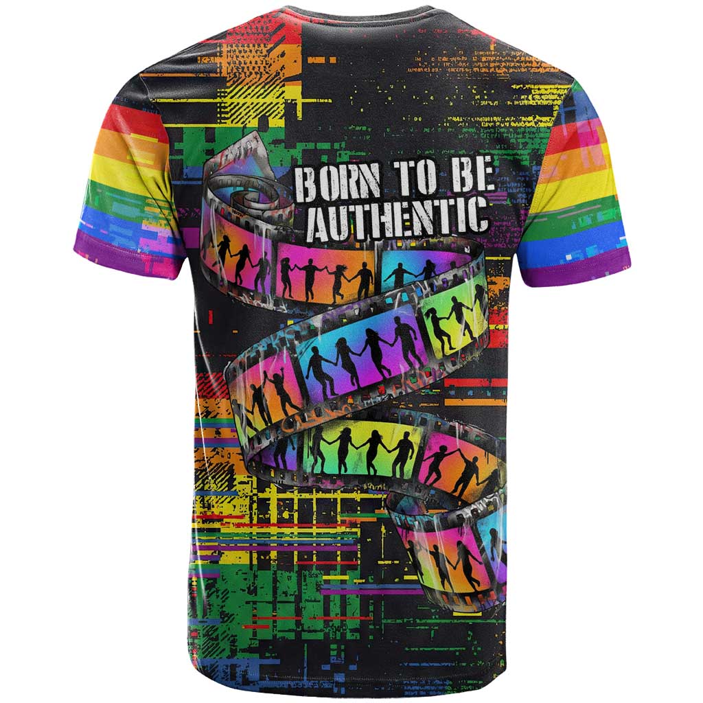 100% Human T-Shirt Born to Be Authentic Graphic Tee