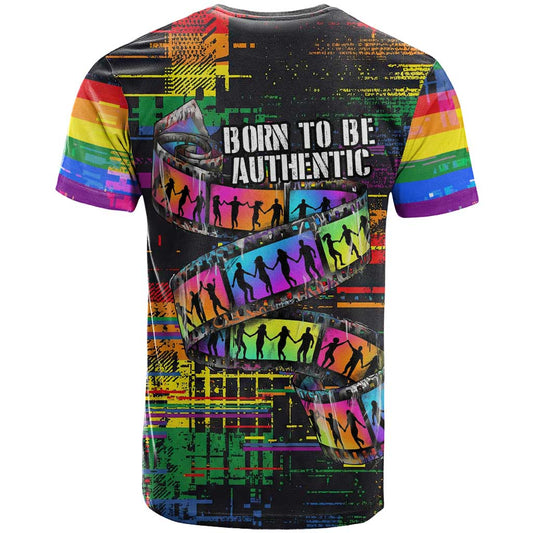 100% Human T-Shirt Born to Be Authentic Graphic Tee