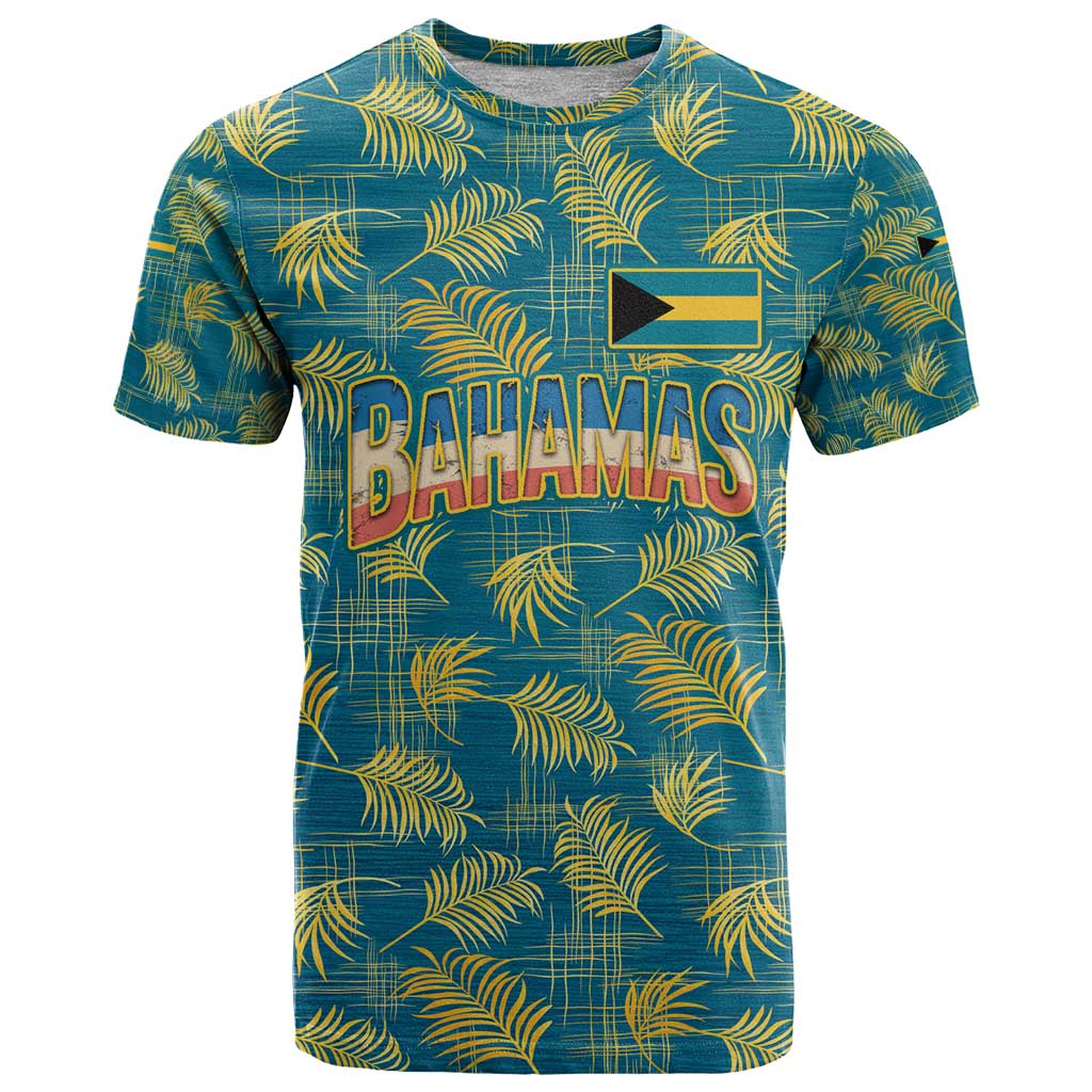 Bahamas T-Shirt with Tropical Beach Sunset Palm Tree Ocean Spirit Graphic Tee