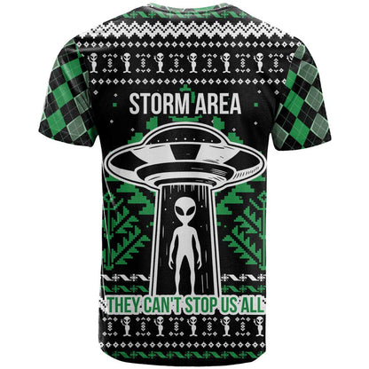 Alien Christmas T-Shirt Xmas Holiday Patterns Graphic Tee
