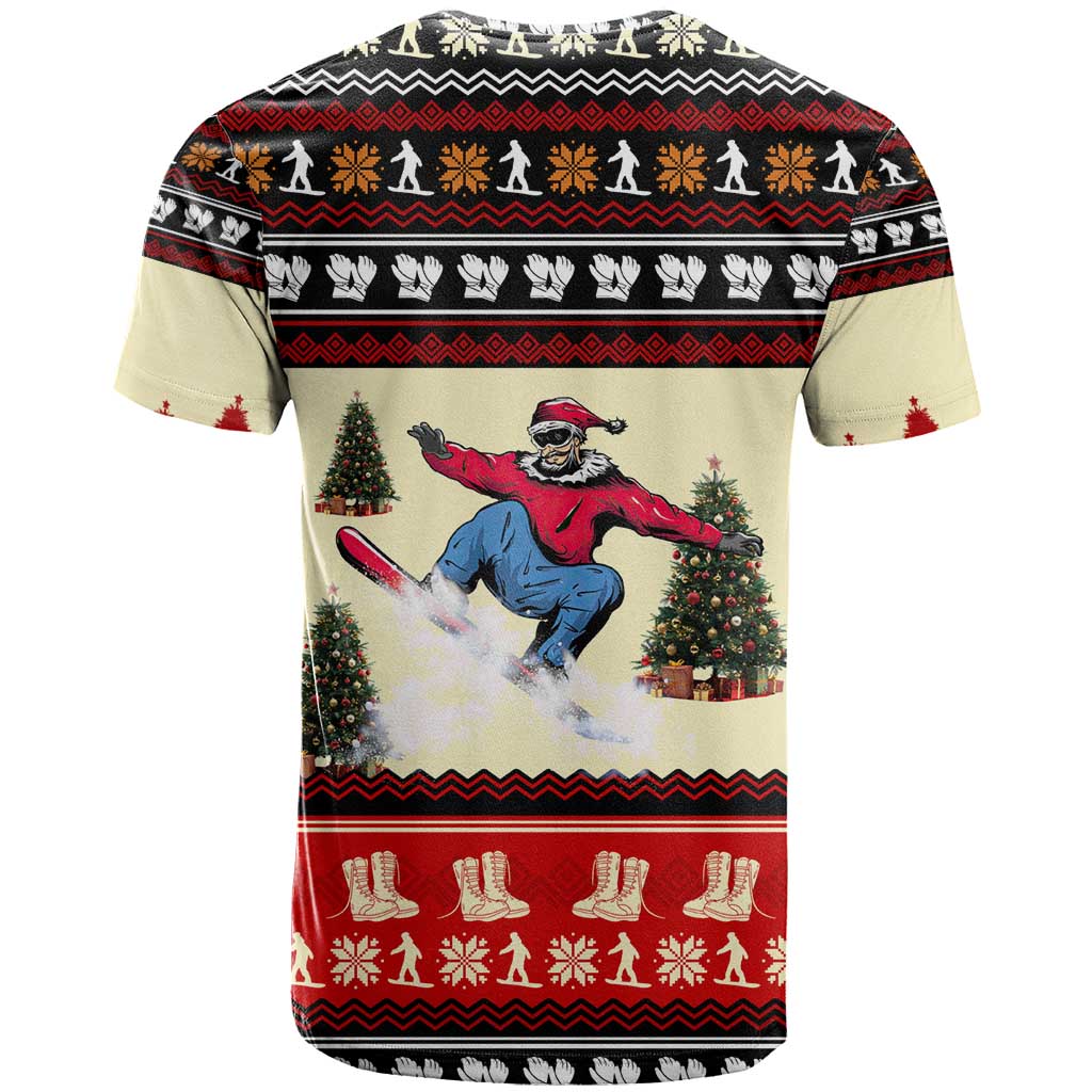 All I Want For Christmas Is Skiing Christmas T-Shirt Xmas Holiday Patterns Graphic Tee