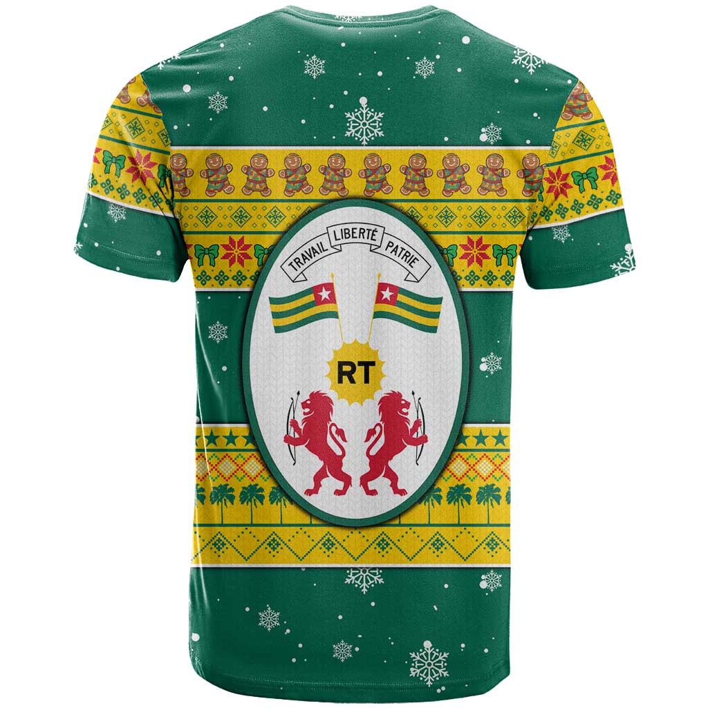 Togo Christmas T-Shirt with Santa Lion Drummer Gingerbread and National Emblem Graphic Tee