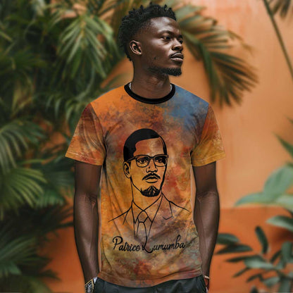 Patrice Lumumba T-Shirt with Line Art Portrait and Truth Cannot Be Killed Inspirational Quote Graphic Tee