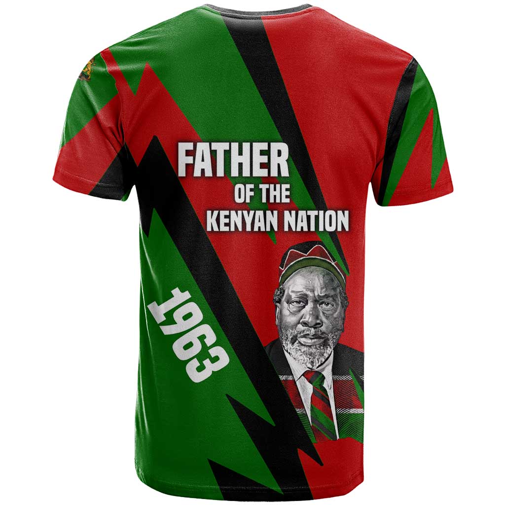Jomo Kenyatta T-Shirt Patriotic Colors Design and Father of the Kenyan Nation Tribute Graphic Tee
