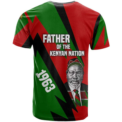Jomo Kenyatta T-Shirt Patriotic Colors Design and Father of the Kenyan Nation Tribute Graphic Tee