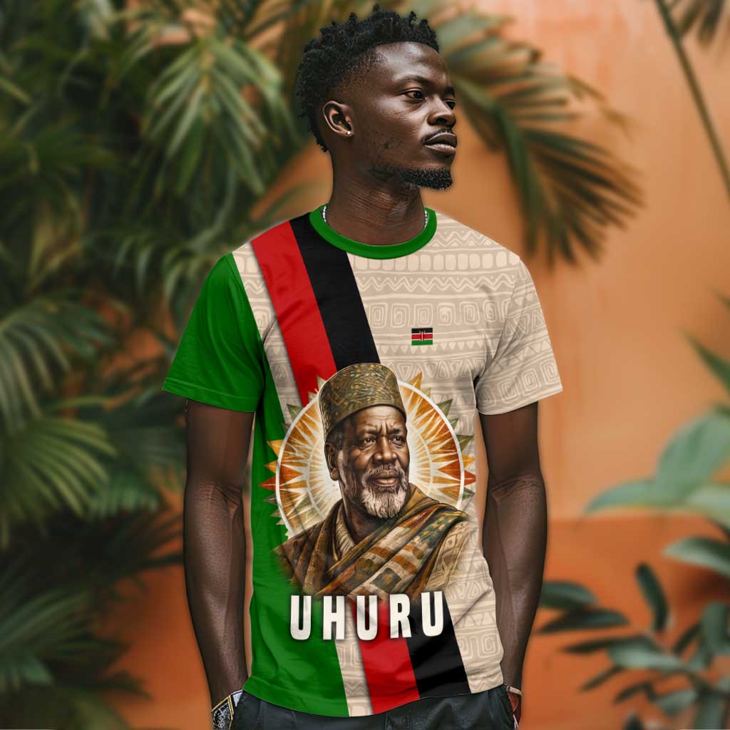 Jomo Kenyatta T-Shirt Uhuru and Kenyan Heritage Quote Tribute Graphic Tee