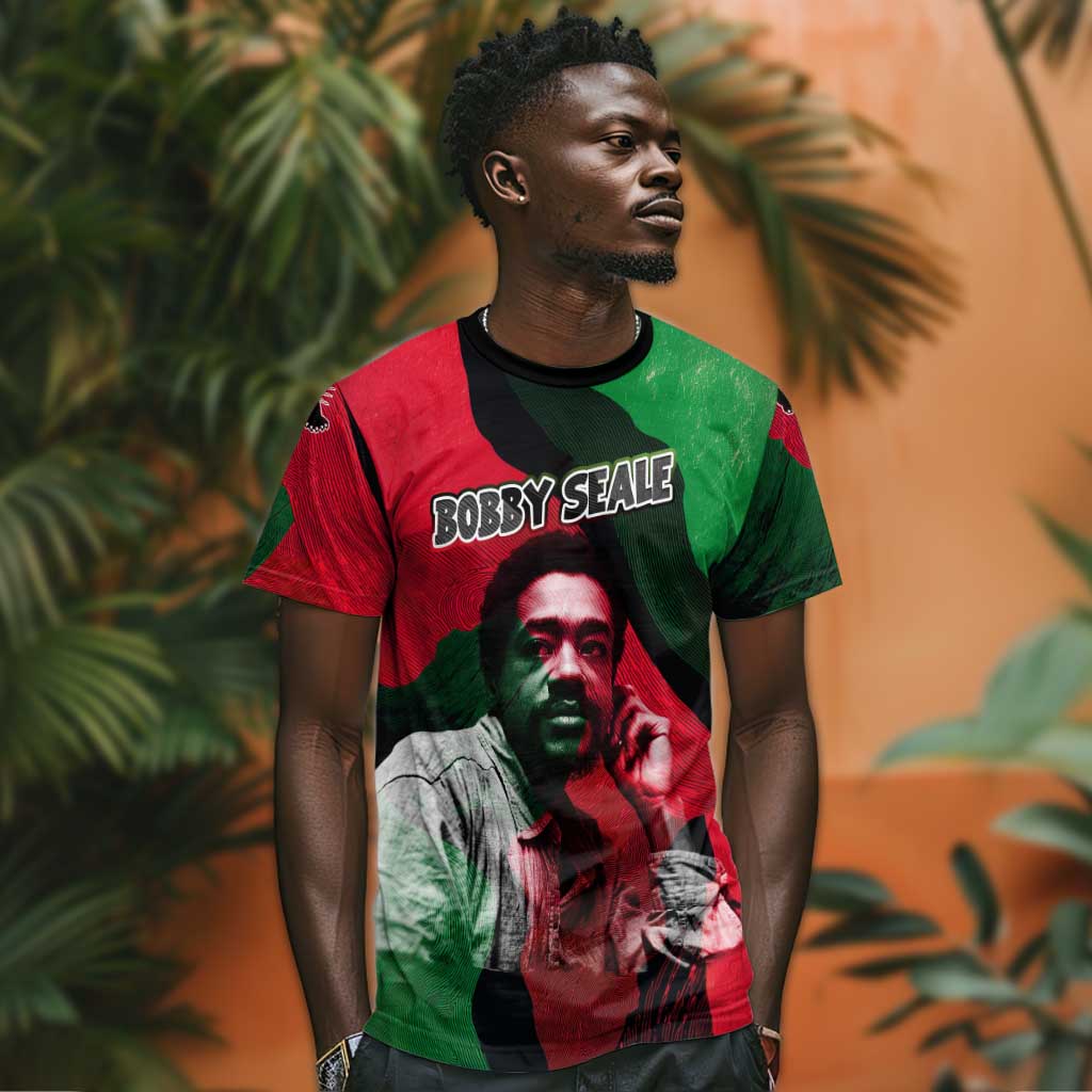 Bobby Seale T-Shirt Black Panther Logo Revolutionary Civil Rights Movement Tribute Graphic Tee