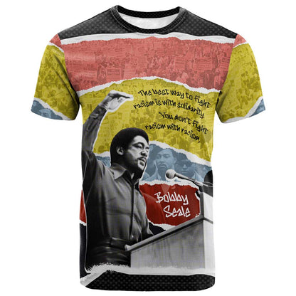 Bobby Seale T-Shirt Torn Paper Collage Design Solidarity Quote Powerful Speech Artwork Civil Rights Graphic Tee
