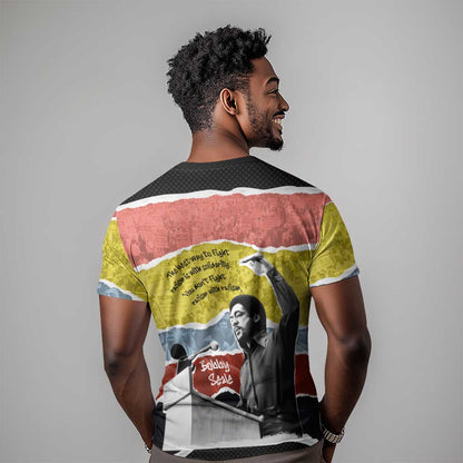 Bobby Seale T-Shirt Torn Paper Collage Design Solidarity Quote Powerful Speech Artwork Civil Rights Graphic Tee
