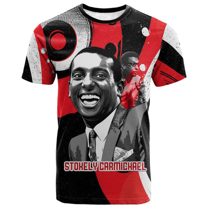 Stokely Carmichael T-Shirt Abstract Design Black Power Text Civil Rights Activist Graphic Tee