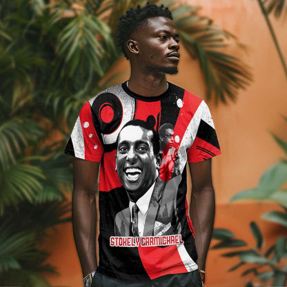 Stokely Carmichael T-Shirt Abstract Design Black Power Text Civil Rights Activist Graphic Tee