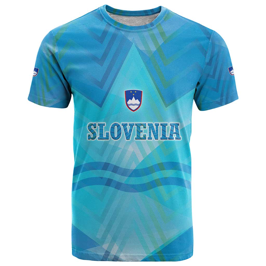 Slovenia Sport T-Shirt Alpine-Inspired Design with National Crest Graphic Tee