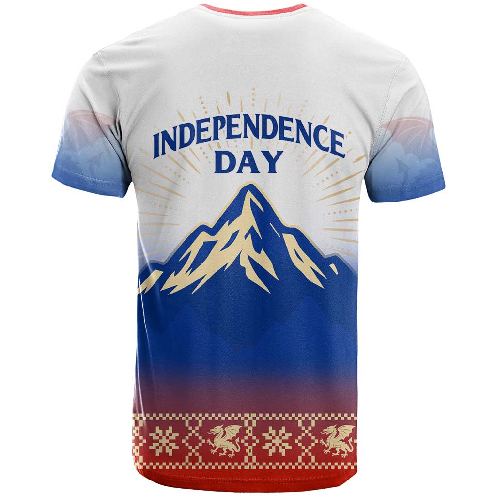 Slovenian Independence T-Shirt 1990 Tribute with Dragon Emblem and Alpine Legacy Graphic Tee
