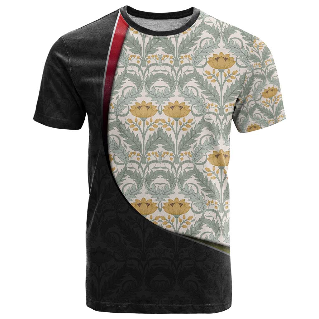 Belgium T-Shirt with Grand Place Brussels Art Nouveau Floral Spirit Graphic Tee