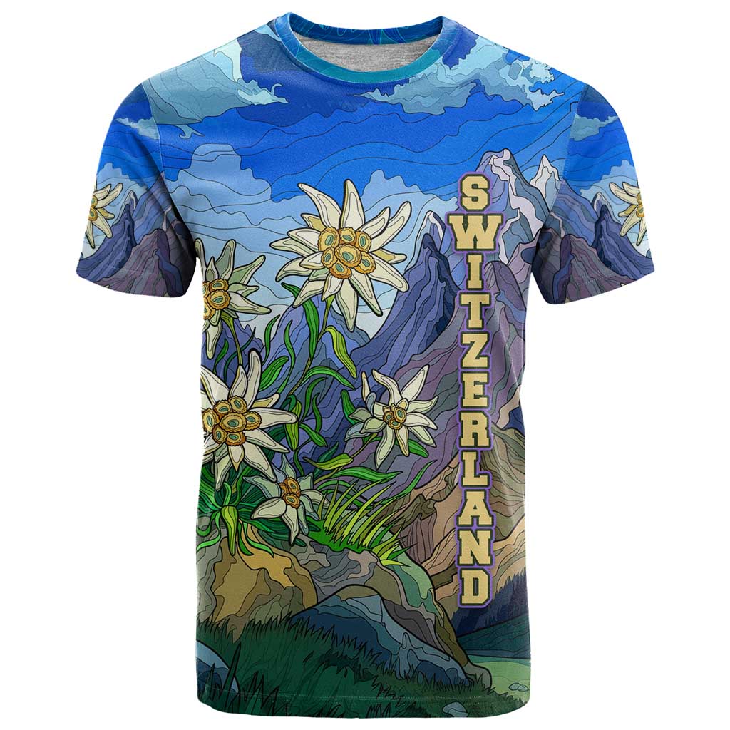 Edelweiss Flower Switzerland Mountain T-Shirt Graphic Tee