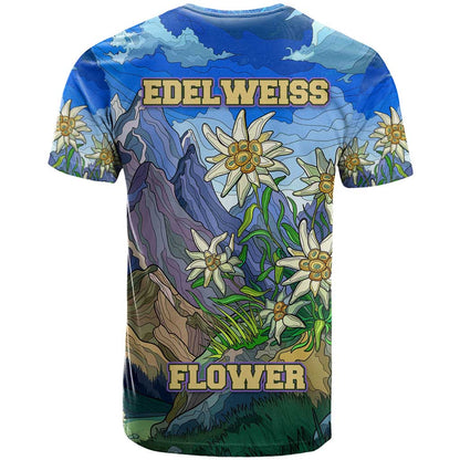 Edelweiss Flower Switzerland Mountain T-Shirt Graphic Tee