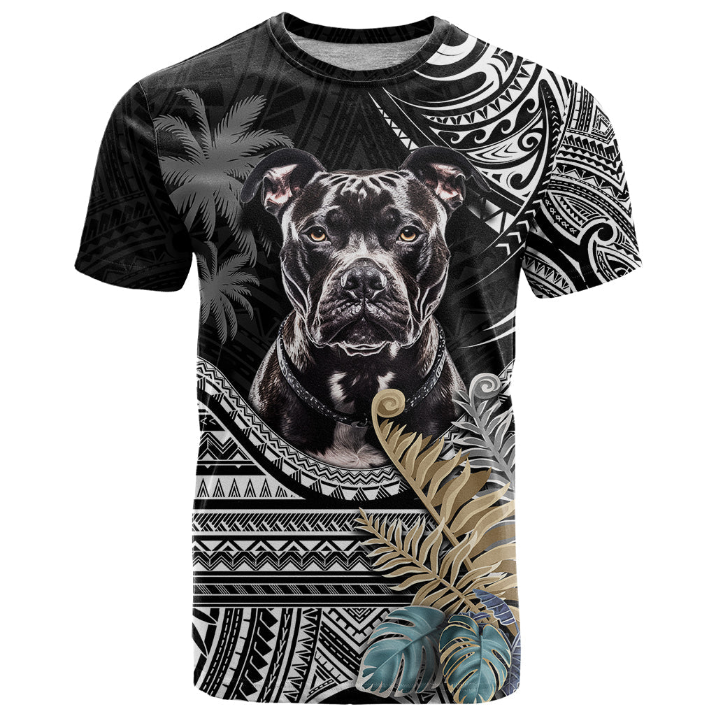 Polynesian Pitbull T-Shirt Polynesian Pattern And Pitbull Graphic Tee